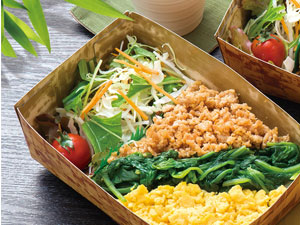 まんぷく 鶏そぼろ三色弁当