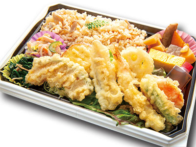 季節のごはんと天ぷら弁当