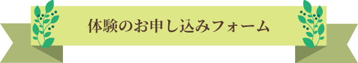 体験のお申し込みフォーム